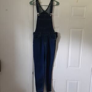 Levi's Overalls Blue Denim Women's Size 28 Side Zip Tapered Leg S40197 Cotton